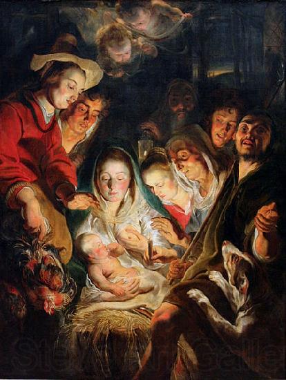 Jacob Jordaens The Adoration of the Shepherds Spain oil painting art